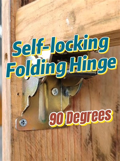 90 Degrees Self-locking Folding Hinge 👉 Locks at 90° — No Support Needed https://vadania.com/product-category/tools/brackets/furniture-brackets/ #vadania #hardwaretools #cabinethardware #homedecor #housedesign #homedesign #kitchendecor #kitchendesign #kitchenstorage #remodeling #drawerslides #woodworking #woodwork #woodworktools #lifetip #diy #bracket #hinges #hook #latch #faucet #screw
