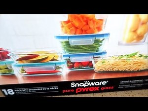 SNAPWARE PYREX 18 Piece GLASS Food STORAGE Unboxing & Review || COSTCO Sale Haul