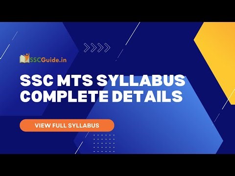 SSC MTS Syllabus 2025: Exam Pattern & Selection Process Explained