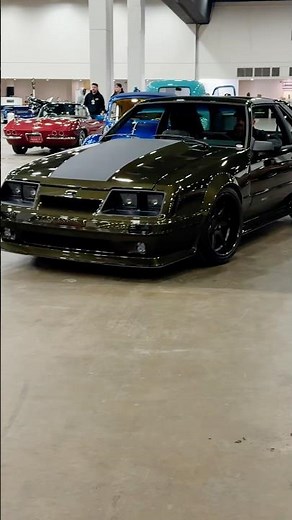 Mustang Fox Body with 7.3L "Godzilla" engine swap at Detroit autorama 2026 Michigan