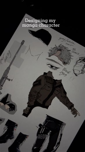 Designing a character for my manga one-shot #manga #mangaka #characterdesign #animeart #drawing
