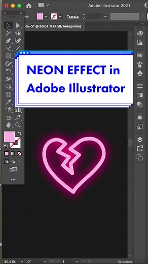 Creating Neon Effect in Adobe Illustrator: Shape and Text Tutorial