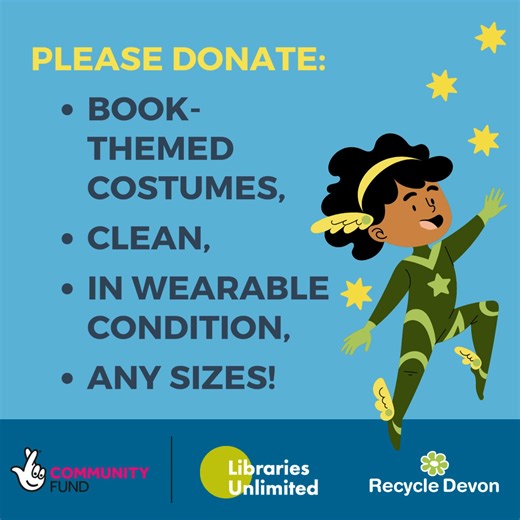 Check out our #WorldBookDay costume swap rail in the foyer. Donate your pre-loved costume and choose another for this year! | Barnstaple Library