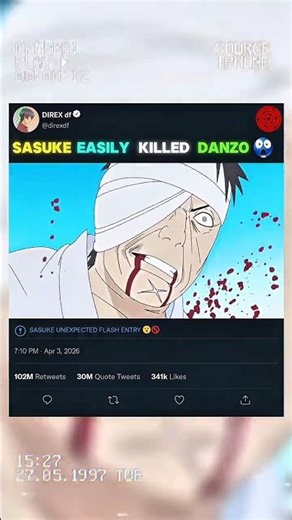 When Sasuke Finally Killed Danzo!! Face of Rage! 😈💀#animeedit