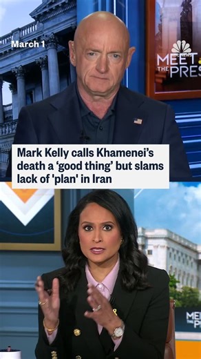 Democratic Sen. Mark Kelly of Arizona reacts to the death of Iran’s Supreme Leader Ayatollah Ali Khamenei and criticizes the Trump administration for not having a “strategic plan” after striking Iran. | NBC News