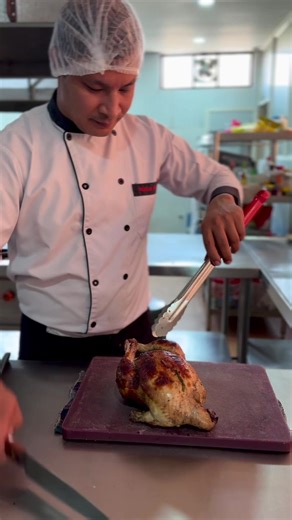 Roast chicken fabrication #nccs #BHM #atharva #bhmpractical #bhmdemostration