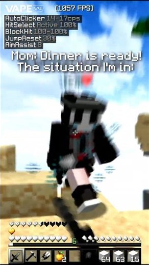 when your mom says dinner is ready #shorts #minecraft #fyp