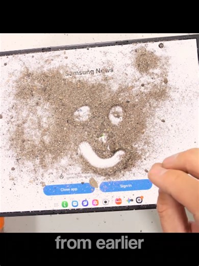 Samsung Trifold Screen Durability Test Against Dust