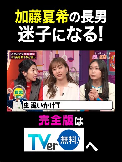 #夫が寝たあとに #藤本美貴 #横澤夏子 #加藤夏希 #ママ #子育て #子ども #育児 #夫 #夫婦 #防犯 #小学生