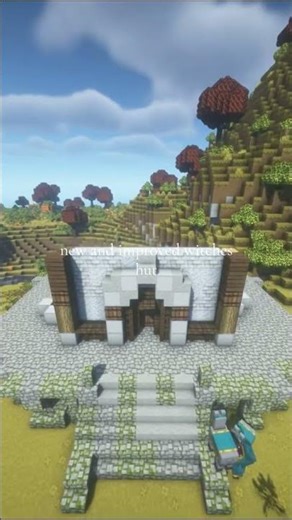 Minecraft Revamped Witches Hut Speed Build! #minecraft #minecraftbuilding #shorts #asmr #halloween