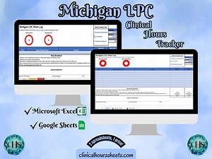Michigan LPC, Clinical Hours Tracker, Supervision Log for Limited Licensed Professional Counselor - Counseling Graduation Gift - Etsy