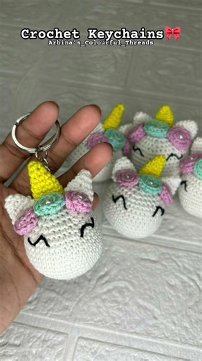 Crochet Different Keychains 🔑 Easy & Cute #Shorts