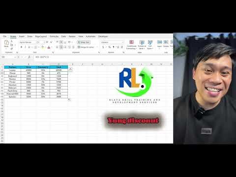 How to get the discount in Excel?