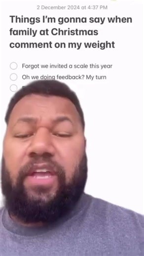Things To Reply When Family At Christmas Comment On My Weight...