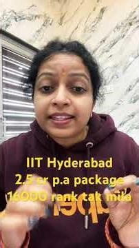 IIT Hyderabad 2.5 crore package records highest placements #shorts