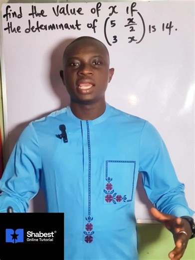 Determinant of 2 by 2 matrices #shabestonlinetutorial #mathematics #privatelessons