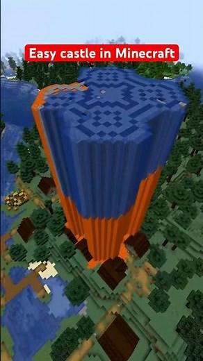 Minecraft Easy Castle Lava Cast Tutorial 😬 #Shorts