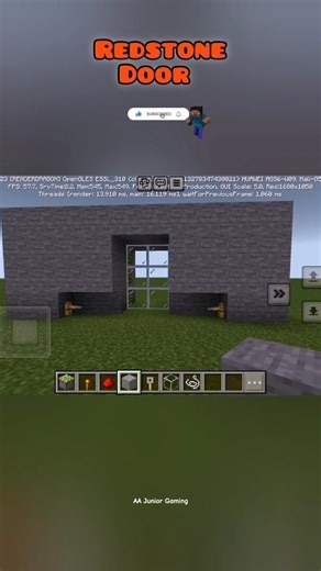 Minecraft : Redstone Door Tutorial #minecraft #gamingshorts #shorts #gaming #viral #fyp #tutorial