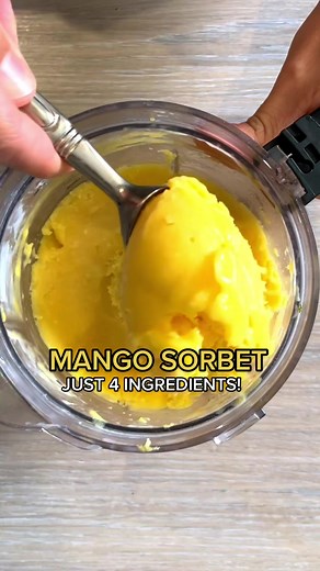 Mango Sorbet Recipe (Just 4 Ingredients!)