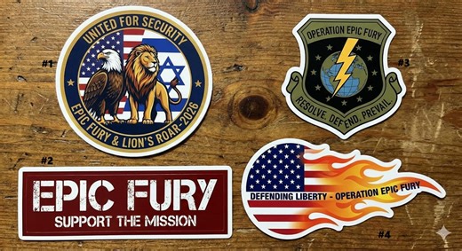 Operation Epic Fury Sticker, Red White Blue Car Magnet, Patriotic Sticker, USA Independence Day Sticker - Etsy