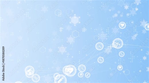 Medical Healthcare Technology Background Loop | Science Medical Data Network Animation | Ultra HD 4K