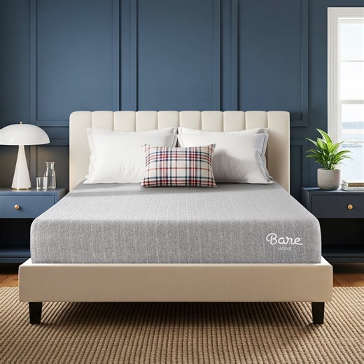 Bare Home Queen Mattress - Relaxed Firm - Extra Thick Visco Elastic Memory Foam - CertiPUR-US Certified - Support & Pressure Relief - Minimal Motion Transfer - 100 Night Trial