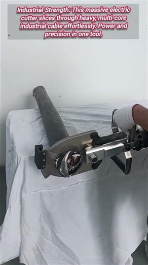 Powerful Hydraulic Cutter Makes Clean Industrial Cable Cuts