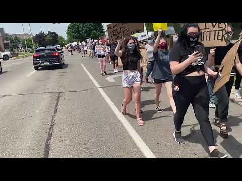 Youth peaceful protest for BLM in Kalamazoo