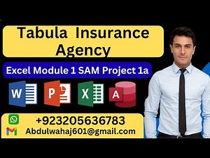 Tabula Insurance Agency Excel Module 1 SAM Project 1a
