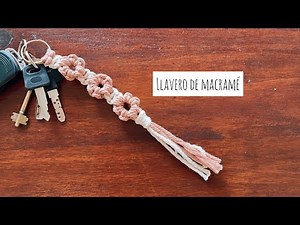 Llavero de macramé con patrón nuevo