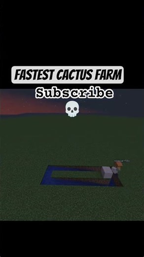 Fastest Cactus Farming setup for Beginners #viralshort #minecarft #subscribe #cactus