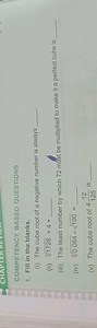 Fill in the blanks.(i) The cube root of a negative number i... | Filo