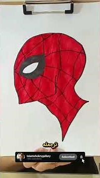 تعلم رسم سبايدر مان خطوة بخطوة 🕷 #رسم #سبايدرمان #art #artist #artwork #drawing #Spiderman #Marvel