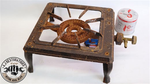 Old Cast Iron Gas Stove Restored To Perfection