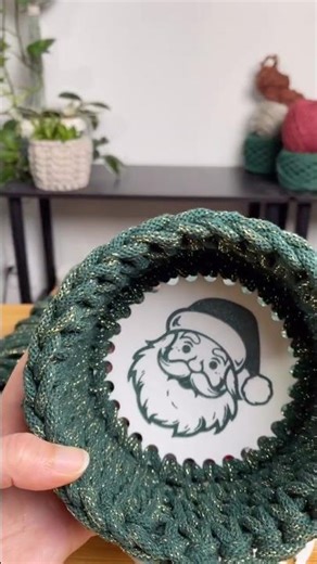 Santa crochet basket
