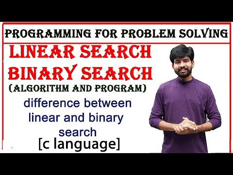 linear and binary search with examples and algorithm | pps | linear and binary search difference