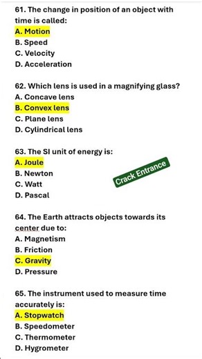 Physics MCQ Part-10 #shortsfeed