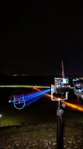 Giant Christmas Laser Projection 🤯 #laserlight #mapping #lasercube