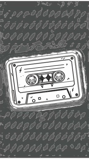Easy Spooky Skull Cassette Tape Drawing Tutorial!
