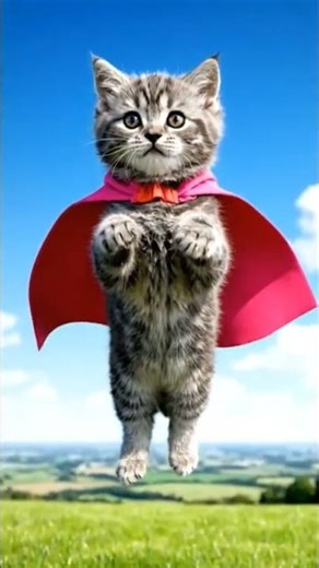 Super kitten flying #funny #cute #cat #pets #funnycats #kitten #cutecat #animals #memes #meow