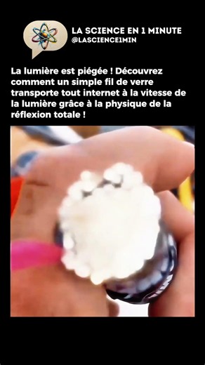 Le secret de la fibre optique 💡🌐 #science #1minute