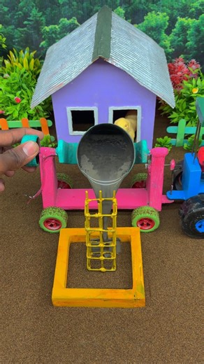 Amazing DIY Mini Construction Site 🚧 | Working Cement Mixer & Pillar Foundation Model#youubeshors