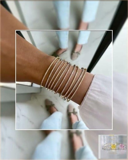 Stackable Cubic Zirconia Bracelet Bangle Zirconite. 501B28058