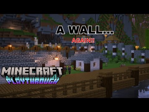 My Villagers Are Safe At Last | Building a Village Wall in Minecraft