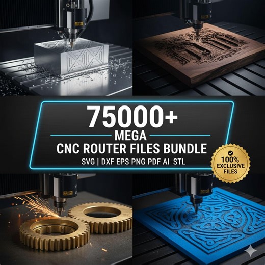 75000  CNC MEGA Files for Router Machines, Mega Bundle Set DXF Svg 3d 2d Designs, Multiple Categories, Cnc Router Stl Pack, Cnc Bundle 3D - Etsy