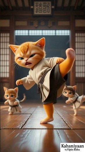 Sensei Cat Teaches Karate to Two Kittens 🥋🐾 | AI Animation