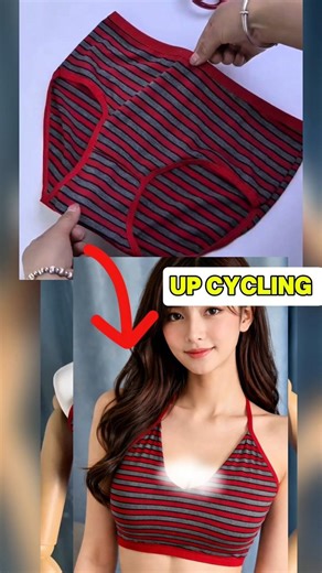 Turn underwear into a bra. #upcycling #sewing