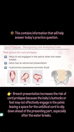 🔅 This contains information that will help answer today's practice question. 👀 Watch the full video: https://youtu.be/MtXkNrSZUYo ✨️ Subscribe to EverythingOB on YouTube for new Pregnancy, Labor, Postpartum, and Newborn videos every week. 👉 Follow EverythingOB on Facebook and @everything.ob on Instagram for daily practice questions, information, and new videos every week to support your learning or nursing practice. #nursingstudent #obnurse #ob #maternity #laboranddelivery #nclex #fetalmonito