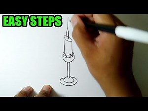 How to draw a candle holder | EASY STEP