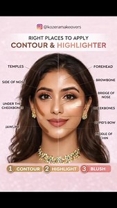 ✨ Correct Contour & Highlighter Placement Guide Learn where to apply contour and highlighter for a perfectly sculpted face ✨ Save this pro makeup tip 🤍 Follow @kozeramakeovers #ContourGuide #HighlighterPlacement #MakeupTips #ProMakeup #makeupartist makeuptips makeuphack makeupeducation faceshapemakeup contourplacement blushplacement highlightplacement | BMA makeovers